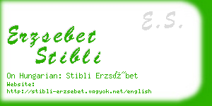 erzsebet stibli business card